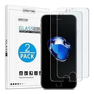 OMOTON iPhone 7,   iPhone 6, 6S钢化玻璃膜 两个装