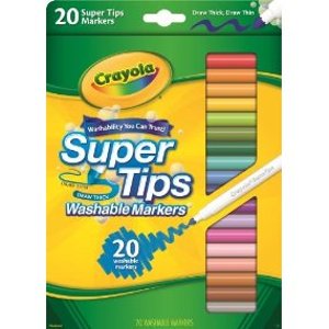 Crayola 儿童20色安全可水洗马克笔