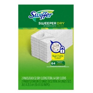 Swiffer Sweeper Dry Sweeping Pad Refills for Floor Mop, 64 Count