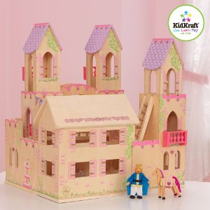 KidKraft Princess Castle Wooden Dollhouse with 14 Pieces