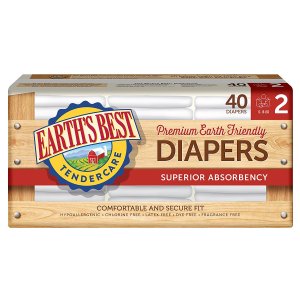 Earth's Best Chlorine-Free Diapers, Size 2, 160 Count