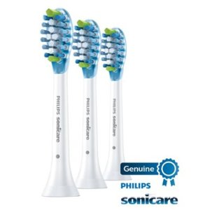 Philips Sonicare Adaptive Clean replacement toothbrush heads, HX9043/64, White 3-count