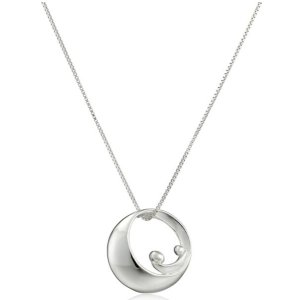 Sterling Silver Mother-and-Child Silhouette Pendant Necklace, 18"