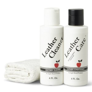 Apple Brand Leather Care Kit 4 oz Cleaner & 4 oz Conditioner + Cleaning Cloth