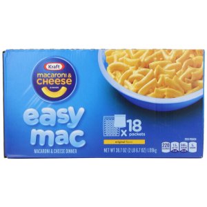 Kraft Easy Mac 奶酪通心粉原味晚餐杯可微波炉加热的18个独立包装