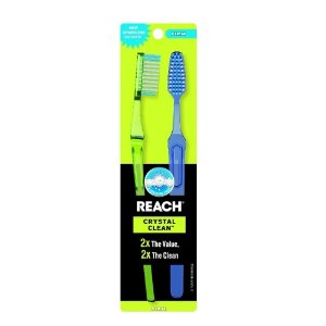 Reach Crystal Clean Firm Value Pack Adult Toothbrushes, 2 Count