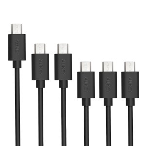 Aukey [5-Pack] Premium Micro USB Cables in Assorted Lengths