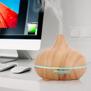 marsboy Aroma Humidifier Oil Diffuser 300ml with 7 Color Changing LED Lights