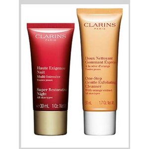 Receive Deluxe Samples of Super Restorative Night and One Step Exfoliator with any $65 Clarins Purchase @ Saks Fifth Avenue