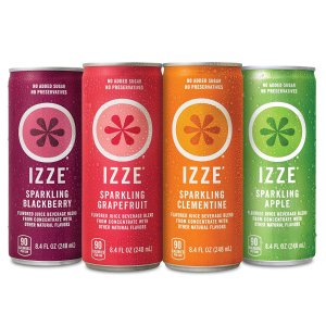 IZZE Sparkling Juice, 4 Flavor Variety Pack, 8.4 Ounce (Pack of 24)