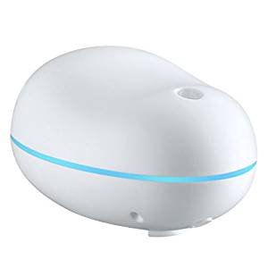 Homasy Mini USB Aroma Diffuser Portable Essential Oil Diffuser with 7 Color Auto Changing Light for Bedroom Office Home Spa Yoga