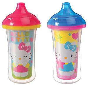 Munchkin Hello Kitty Click Lock 2 Count Insulated Sippy Cup, 9 Ounce