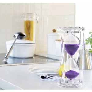 Lightning deal! 30 Minutes Hourglass, SZAT Sand Timer Romantic Crystal Sandy Clock with Purple Sands