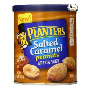 Planters Dry Roasted Peanuts, Salted Caramel, 6 Ounce (Pack of 8)