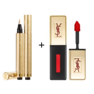 TOUCHE ÉCLAT STROBING LIGHT + ROUGE PUR COUTURE GLOSSY STAIN @ YSL Beauty