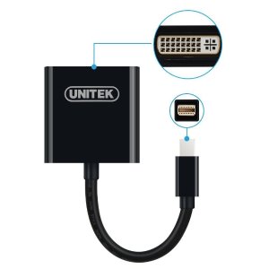 UNITEK DVI转Thunderbolt雷电（mini DP）接口转接适配器