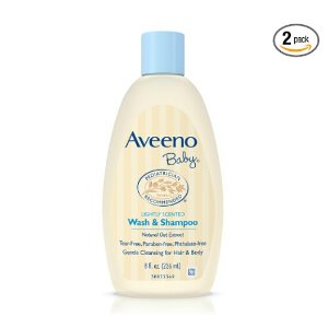 Aveeno Baby Wash & Shampoo, Lightly Scented 8 Ounce Pack of 2