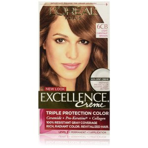 L'Oreal Paris Excellence Creme, 6CB Light Chestnut Brown, (Packaging May Vary)
