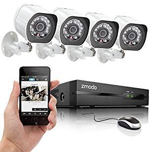 Zmodo SPoE Security System -- 4 Channel NVR & 4 x 720p IP Cameras with No Hard Drive