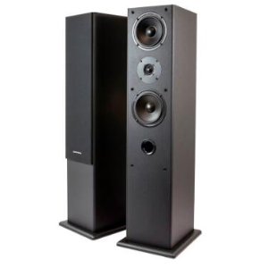 Premium Dual 5.25 Inch 2-Way Tower Speakers (Pair) - Black Finish