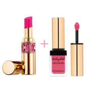ROUGE VOLUPTÉ SHINE OIL-IN-STICK + BABY DOLL KISS AND BLUSH @ YSL Beauty