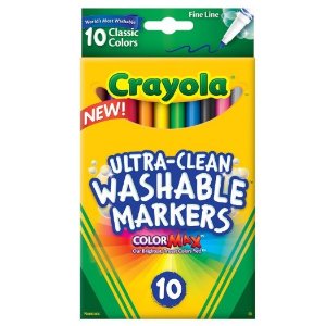 超值！Crayola 儿童极细10色安全可水洗马克笔