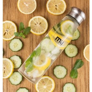 MIU COLOR® Portable BPA and PVC Free Glass Water Bottle with Tea Infuser and Nylon Sleeve