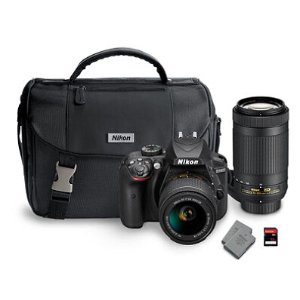 Nikon D3400 DX照相机套装（带18-55mm和70-300mm镜头）