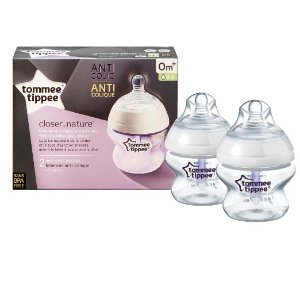Prime Member Only! Tommee Tippee Closer to Nature Anti-Colic Bottles, 5 Ounce, 2 Count