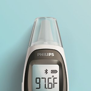 Philips Connected Ear Thermometer, White, DL8740/37
