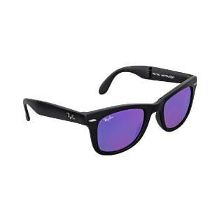 雷朋Wayfarer系列紫罗兰色flash镜片折叠太阳镜