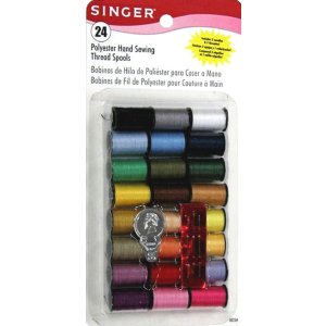 Singer Polyester Thread, Assorted Colors, 24 Spools