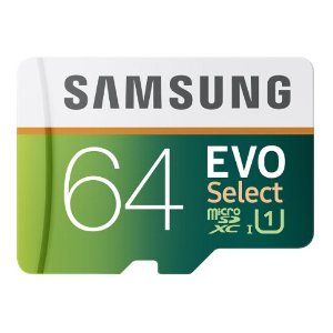 Samsung EVO Select Micro SDXC 64GB, 80MB/s  闪存卡