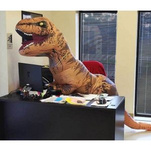 2x Jurassic World Adult Inflatable T-Rex Costume