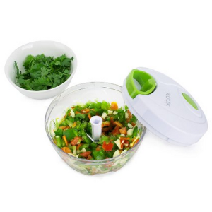 Kuuk Mini Pull Chopper Food Processor - Vegetable, Fruit, Garlic and Herb Slicer