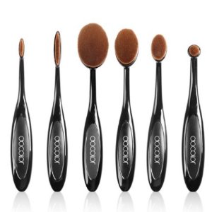 Docolor 6Pcs Oval Makeup Brushes Set