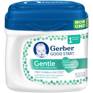 Prime Member Only! Gerber Good Start Gentle for Supplementing Non-GMO Powder Infant Formula, Stage 1, 22.2 oz