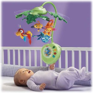 Fisher-Price Rainforest Peek-A-Boo Leaves Musical Mobile