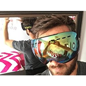 Gonex Oversized Professional Ski Goggles OTG Anti-fog Windproof UV Protection with Double