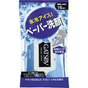 日本Gatsby 冰爽型洁面湿纸巾