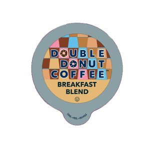 Double Donut Breakfast Blend Coffee, in Recyclable Single Serve Cups for Keurig K-Cup Brewers, 24 Count