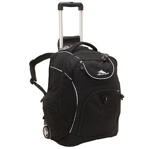 High Sierra Powerglide Rolling Laptop Backpack, Black or Brick Color
