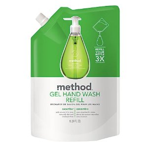 Method Gel Hand Wash Refill, Cucumber, 34 Oz, Case Of 6