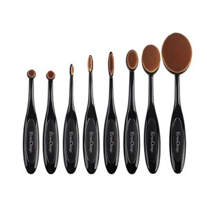 EmaxDesign Makeup Brushes 8 Pieces Oval Makeup Brush Set