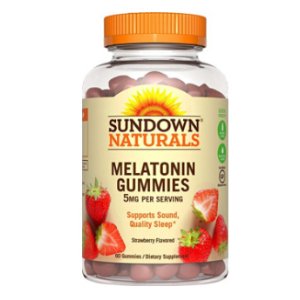 Sundown Naturals 天然褪黑素草莓味儿补充 60颗