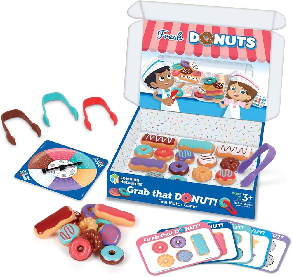 Learning Resources Grab That Donut!, 39 Pieces, Ages 3+,Fine Motor Game, Toddler Learning Toys,Toddler Toys, Educational Games for Kids, Preschool Games,Donut Toys : Amazon.ca: Toys & Games