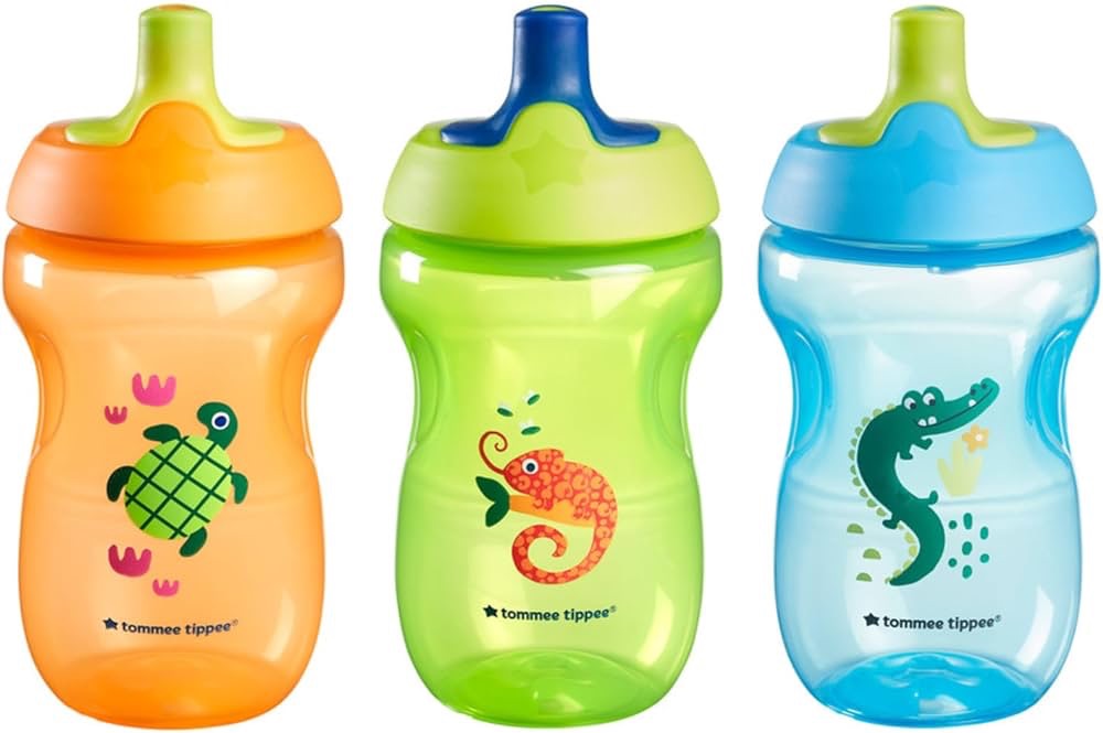 Tommee Tippee Sportee Bottle, Sippy Cup for Toddlers, 12 Months+, 10oz, Spill-Proof, Bite Resistant Spout, Easy to Hold Design, Pack of 3 : Amazon.ca: Baby