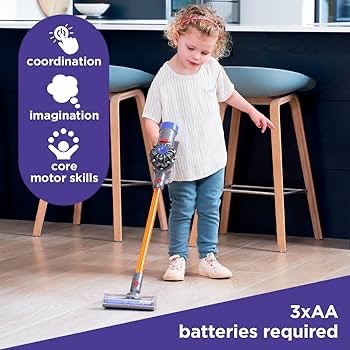 Casdon Dyson Cordless Vacuum Interactive & Officially Licensed Toy Dyson Vacuum for Children Aged 3+ Realistic Role-Play Fun, Pink : Amazon.ca: Home