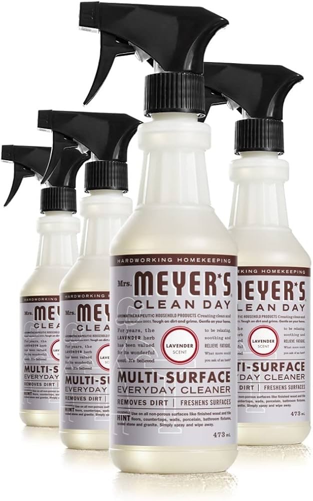 Mrs. Meyer's Clean Day Multi-Surface Cleaner Spray, All-Purpose Cleaner Solution for Home & Kitchen, Lavender Scent, 473 ml Spray Bottles, 4 Pack : Amazon.ca: Health & Personal Care