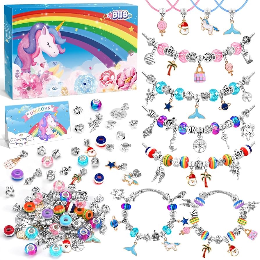 BIIB Bracelet Making Kit for Girls, Girls Gifts 8-12 Years Old, Teen Girls Gift Ideas, Jewelry Making Kit Gifts for Teen Girls, Art Kits for Kids 6-8, 6-10 Year Old Girl Gifts, Toys for Girls 7-10 : A